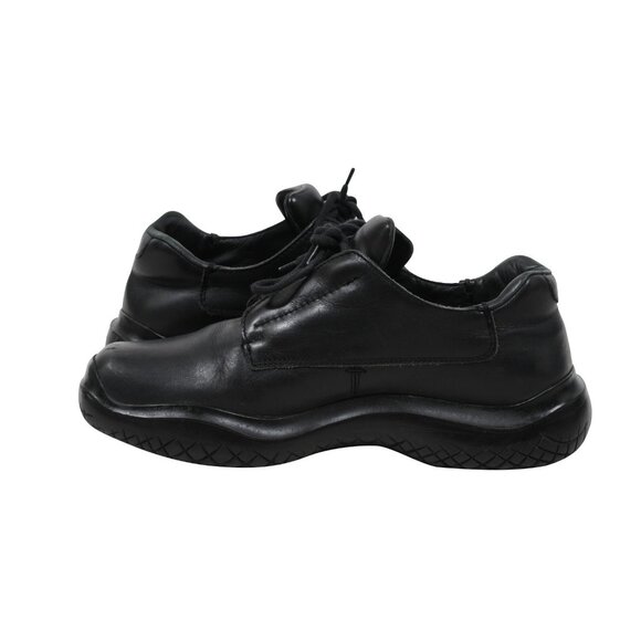 Prada AW99 Vtg Chunky Derby US8.5 UK7.5 Black Leather Square Toe Platform Sole
